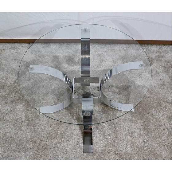 Image 1 of Vintage glass coffee table, 1960