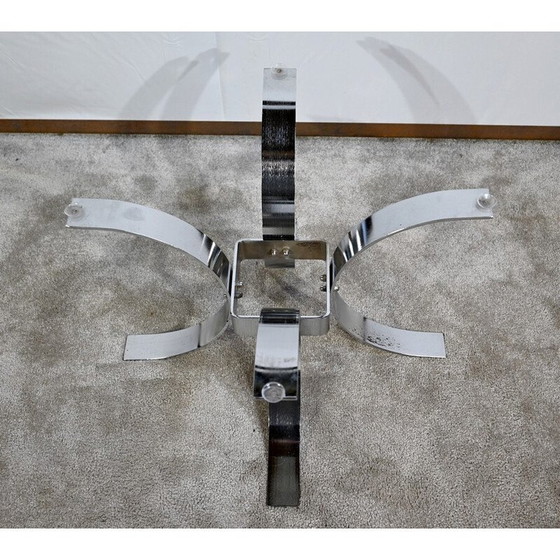 Image 1 of Vintage glass coffee table, 1960