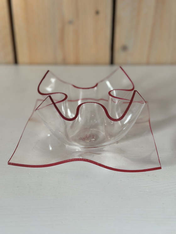 Image 1 of 70s Space Age Plexiglass bowl and saucer 