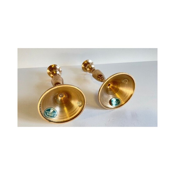 Image 1 of Pair of vintage Scandinavian candleholders by Scandia Malm, Sweden