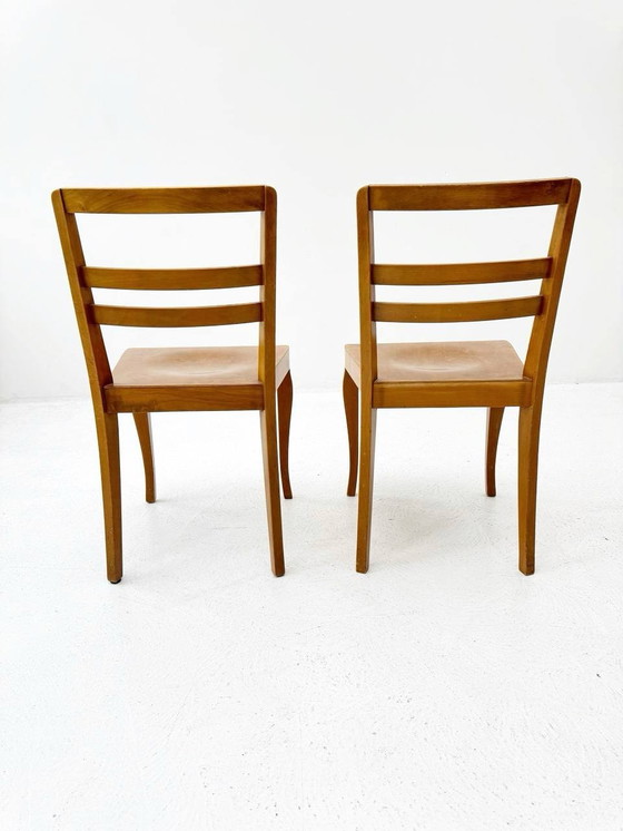 Image 1 of Set de 2 chaises de bistrot avec coussins verts