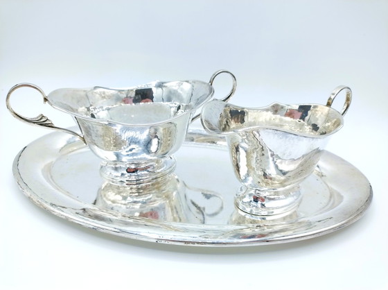 Image 1 of Gebr. Deyle / Schwäbisch Gmünd 3-piece silver cream set,