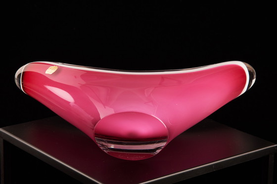 Image 1 of Flygsfors Coquille glass bowl by Paul Kedelv