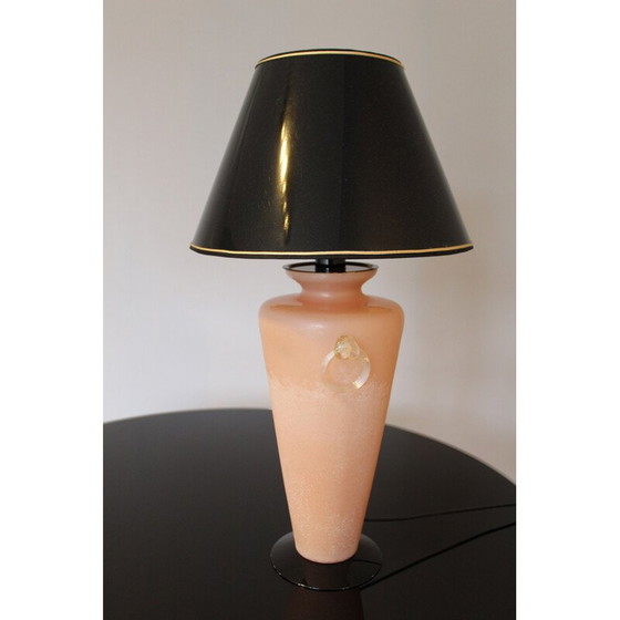 Image 1 of Vintage lamp in murano glass and lacquered metal, Italy 1950