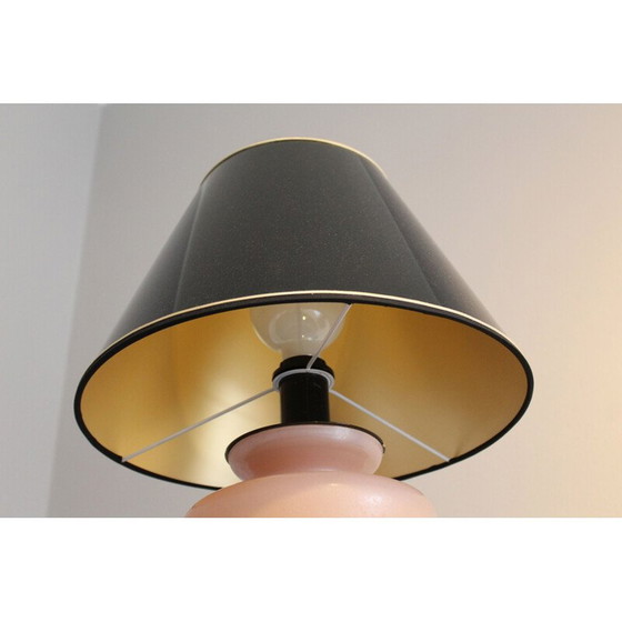 Image 1 of Vintage lamp in murano glass and lacquered metal, Italy 1950