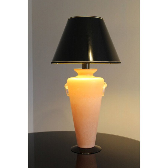 Image 1 of Vintage lamp in murano glass and lacquered metal, Italy 1950