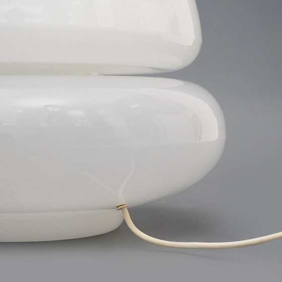 Image 1 of Lampada da tavolo vintage in vetro di Murano con doppio diffusore, Italia 1970