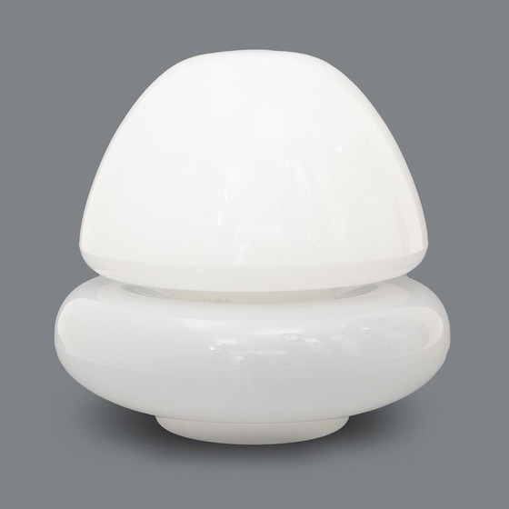 Image 1 of Lampada da tavolo vintage in vetro di Murano con doppio diffusore, Italia 1970