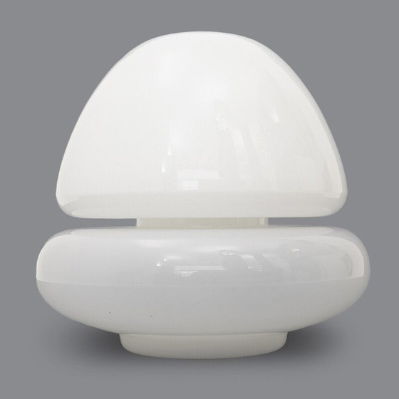 Image 1 of Lampada da tavolo vintage in vetro di Murano con doppio diffusore, Italia 1970