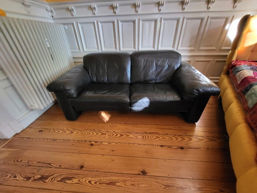 2x Rolf Benz leather sofas