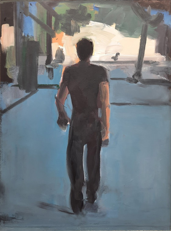 Image 1 of Large Acrylic Painting By Peter Bes