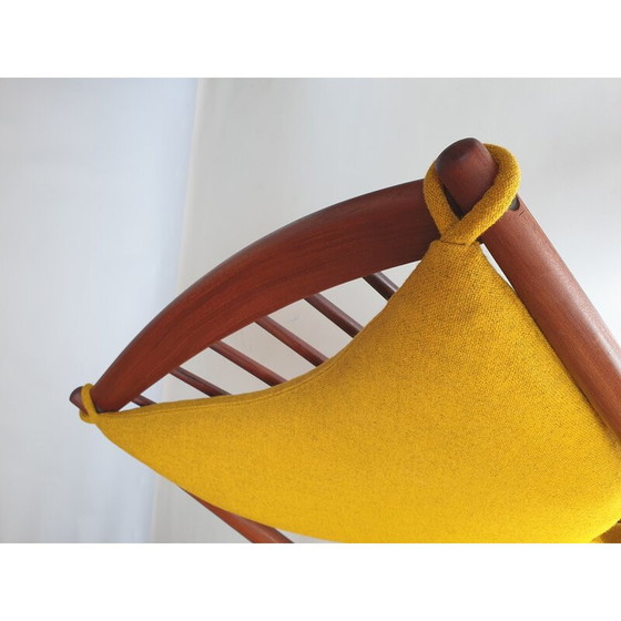 Image 1 of Sedia a dondolo vintage in legno Afrormosia di Frank Reenskaug, 1960