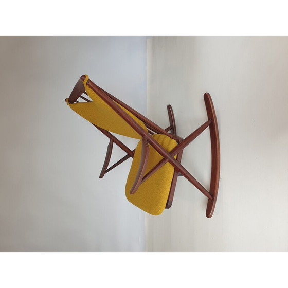 Image 1 of Sedia a dondolo vintage in legno Afrormosia di Frank Reenskaug, 1960