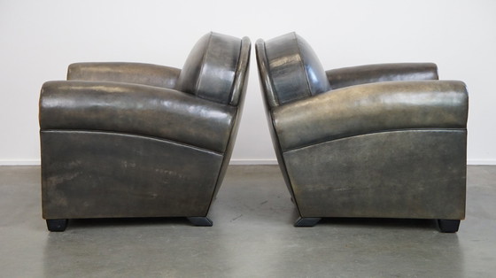 Image 1 of 2 X Sheep Leather Design Armchair By Bart Van Bekhoven