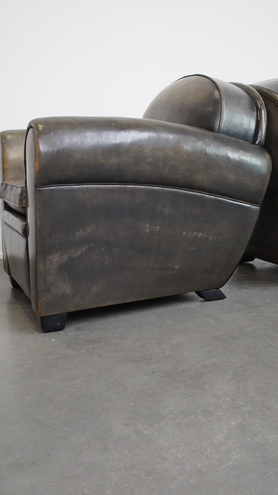 Image 1 of 2 X Sheep Leather Design Armchair By Bart Van Bekhoven