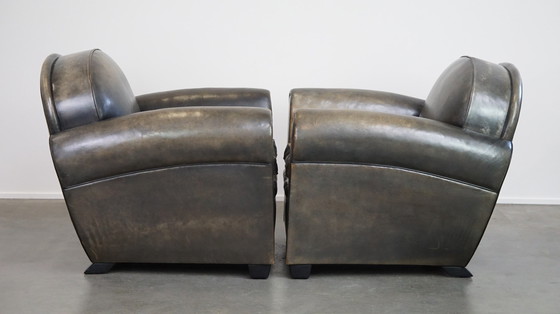 Image 1 of 2 X Sheep Leather Design Armchair By Bart Van Bekhoven