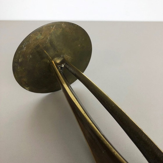 Image 1 of Vintage brass candlestick by Klaus Ullrich for Faber and Schumacher, Germany 1958