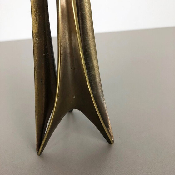 Image 1 of Vintage brass candlestick by Klaus Ullrich for Faber and Schumacher, Germany 1958