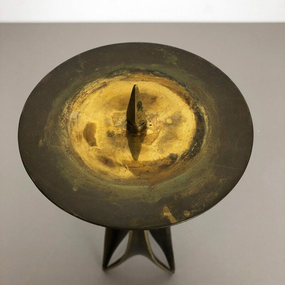 Image 1 of Vintage brass candlestick by Klaus Ullrich for Faber and Schumacher, Germany 1958