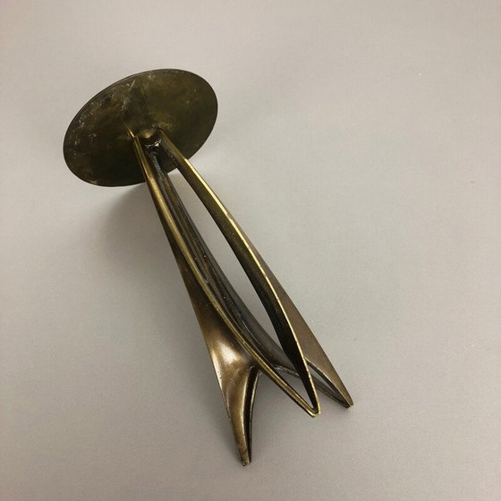 Image 1 of Vintage brass candlestick by Klaus Ullrich for Faber and Schumacher, Germany 1958