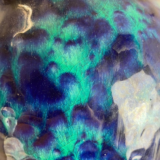 Image 1 of Vaso da terra vintage in ceramica multicolore con lava grassa di Scheurich, Germania, anni '70