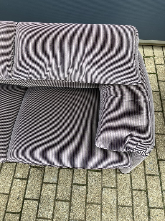 Image 1 of Cassina Maralunga 2X 2Seat Vico Magistretti, Original Light Gray Ribble Fabric