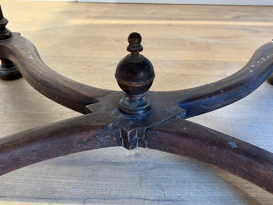 Image 1 of Louis Xiii Style High Back Walnut Bench, 1880S