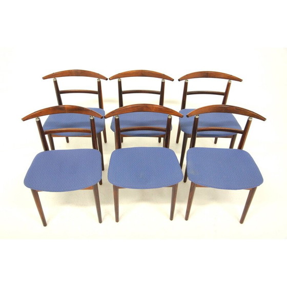 Image 1 of Set of 6 vintage chairs in rosewood by Helge Sibast and Børge Rammerskov, Denmark 1960
