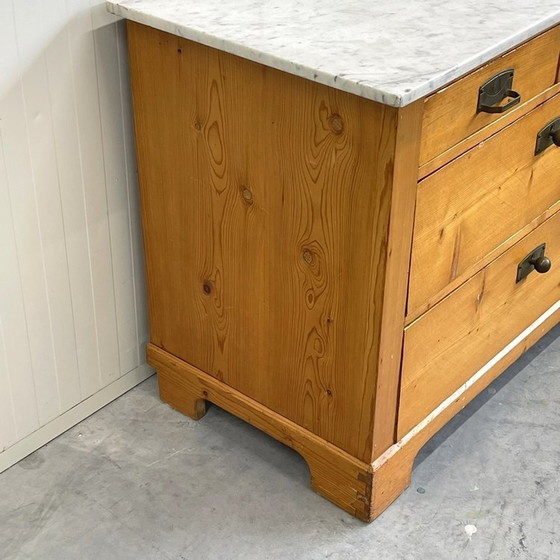 Image 1 of Marble Top Dresser/Trawer Cabinet