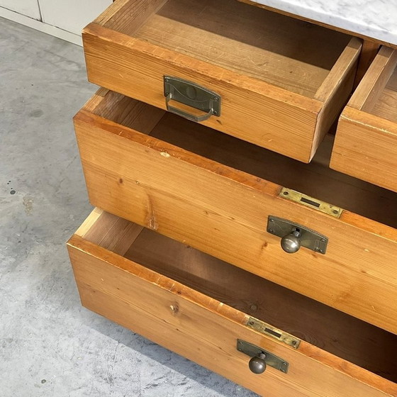 Image 1 of Marble Top Dresser/Trawer Cabinet