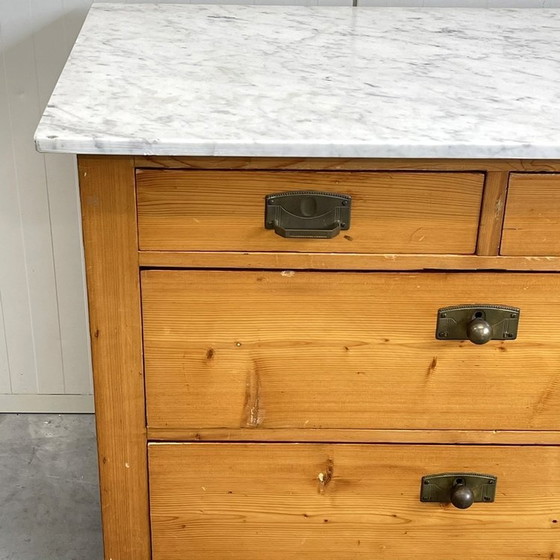 Image 1 of Marble Top Dresser/Trawer Cabinet