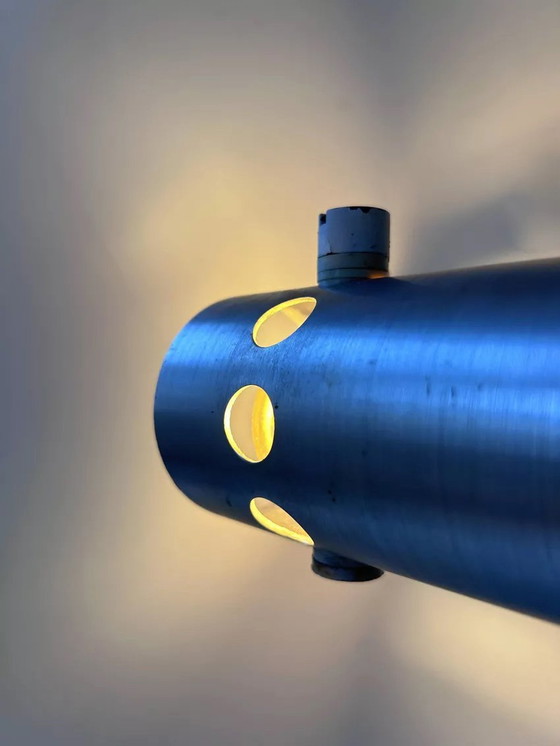 Image 1 of Lampada da parete vintage regolabile, metallo spazzolato, Francia 1960