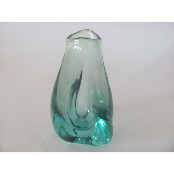 Image 1 of Vaso vintage in metallo e vetro, Cecoslovacchia 1960