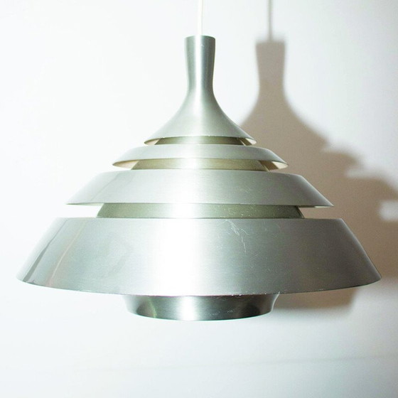Image 1 of Vintage aluminum pendant lamp by Hans-Agne Jakobsson, Sweden 1960