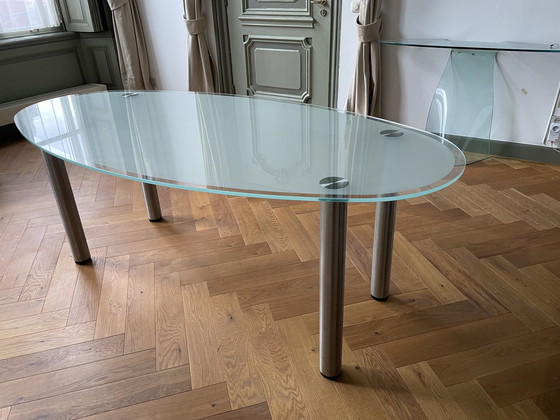 Image 1 of Modern glass dining table