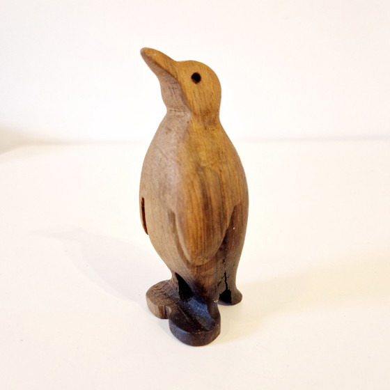 Image 1 of 1970s Teak Figurine Pinquin