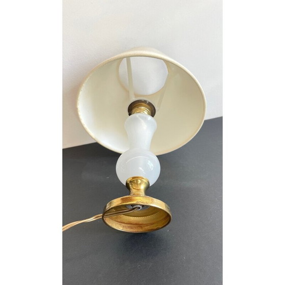 Image 1 of Vintage lamp in opaline glass and brass