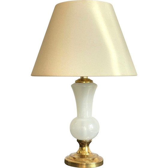 Image 1 of Vintage lamp in opaline glass and brass