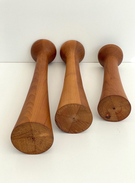 Image 1 of 3x candelieri vintage in teak