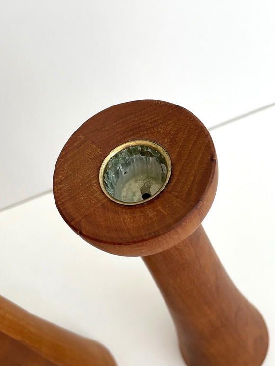 Image 1 of 3x chandelier vintage en teck