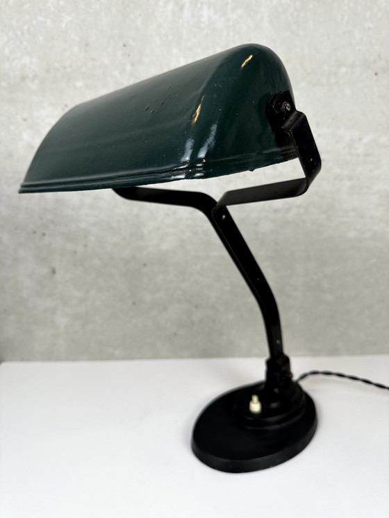 Image 1 of Lampada da notaio/banchiere vintage in smalto SEVADAC