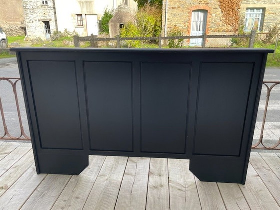 Image 1 of Black Wooden Headboard