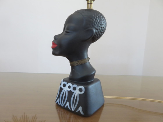 Image 1 of Africanist Ceramic Lamp, 50s 60s