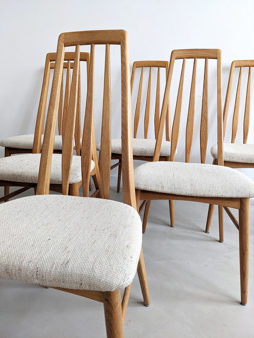 6x Chaises de salle à manger 'Eva' par Niels Koefoed pour Hornslet 1960's