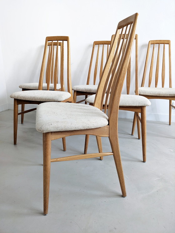 Image 1 of 6x Chaises de salle à manger 'Eva' par Niels Koefoed pour Hornslet 1960's