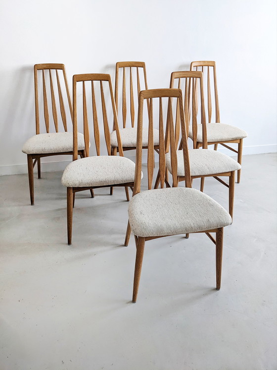 Image 1 of 6x 'Eva' Dining Chairs by Niels Koefoed for Hornslet 1960's