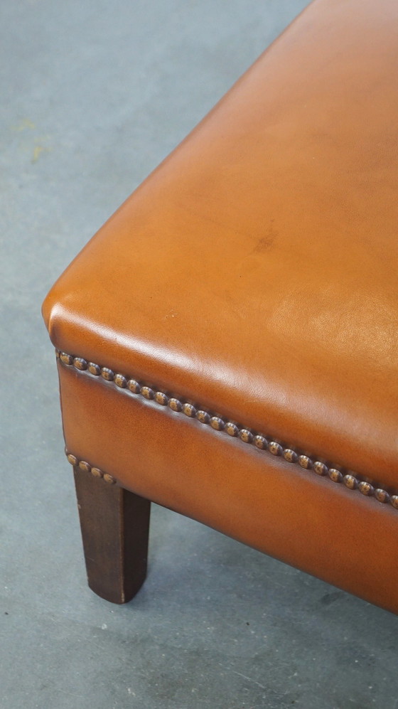 Image 1 of Sheepskin Leather Hocker