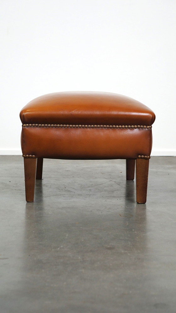 Image 1 of Sheepskin Leather Hocker