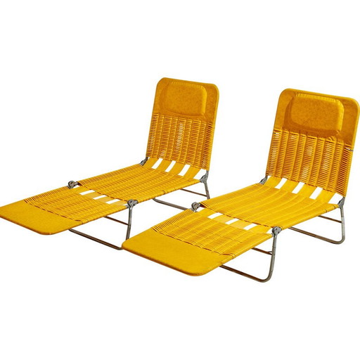 Vintage Kurz foldable sunbed, 1980s