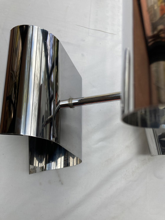 Image 1 of Lámpara de pared de metal Suspensión Plus, cromo, años 70